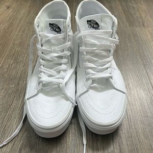 High top white vans